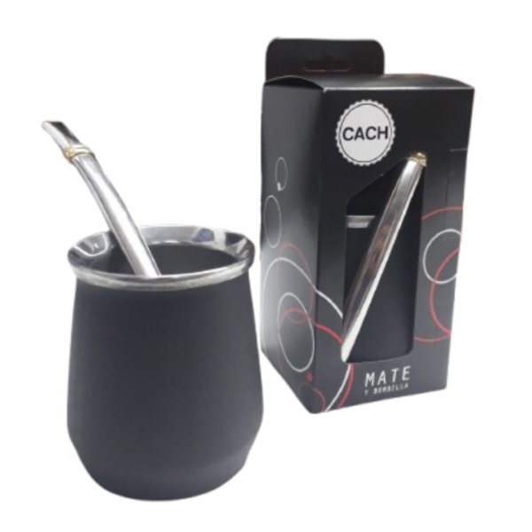 PACK45/N Pack “CACH” mate simil negro con bombilla acero
