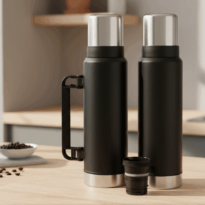 TER158 Termo acero 1,3 litros negro