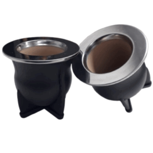 MAT136/N Mate camionero negro pvc con virola de acero