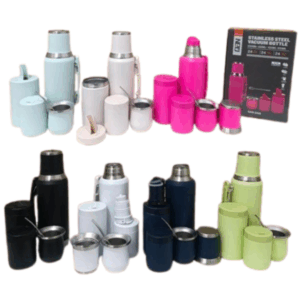 POR110 Set matero completo termi 1.2l system yerbera azucarera mate acero y bombilla
