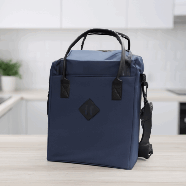 POR192/A-1 Mochila Matera Azul aplique negro