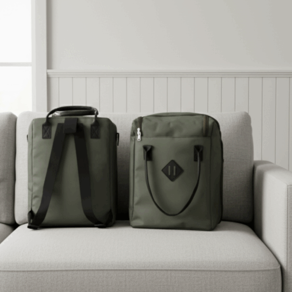 POR192/V-1 Mochila Matera Verde con aplique negro