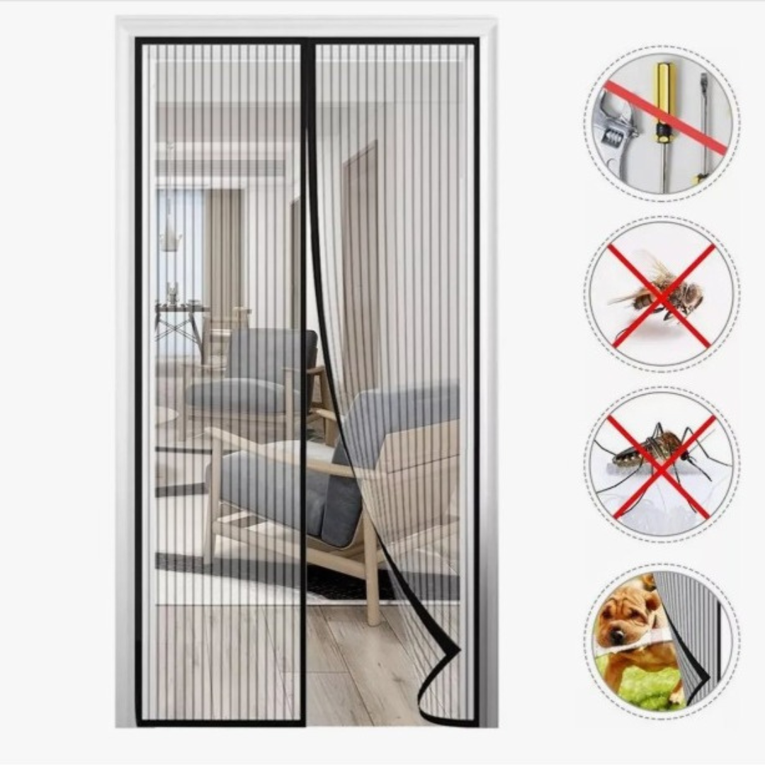 COR100 Cortina Puerta Mosquitero con iman moscas insectos magnetico - Image 2
