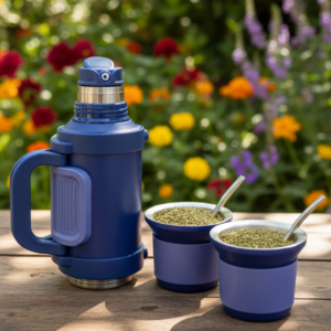 TER200 Termo 1 litro c/2 mates y bombilla acero